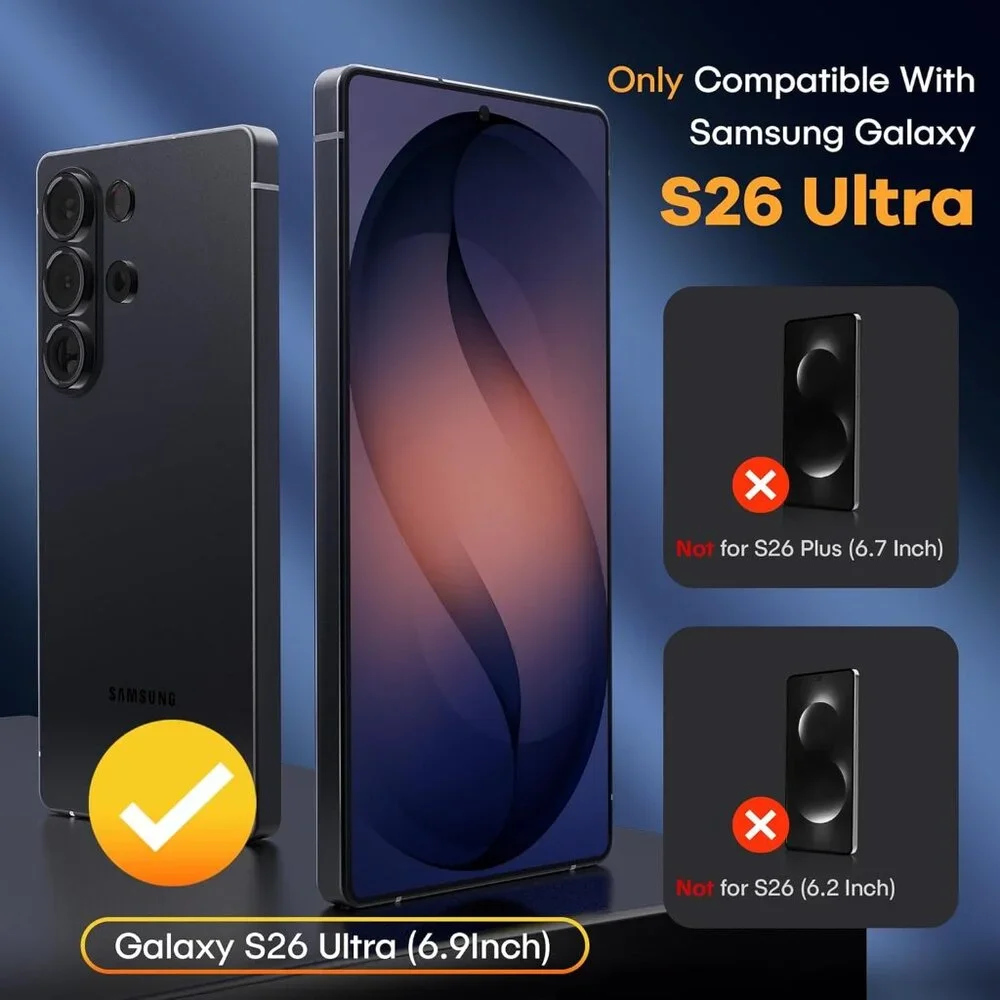 3-Pack for Samsung Galaxy S26 Ultra Screen Protector Tempered Glass